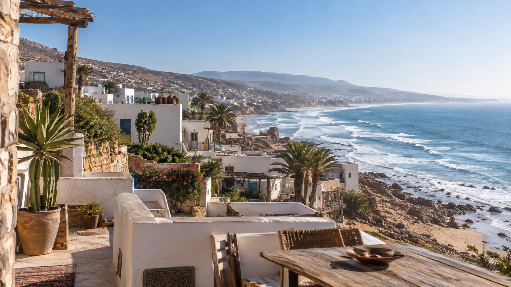 A residential landscape on the Moroccan coast