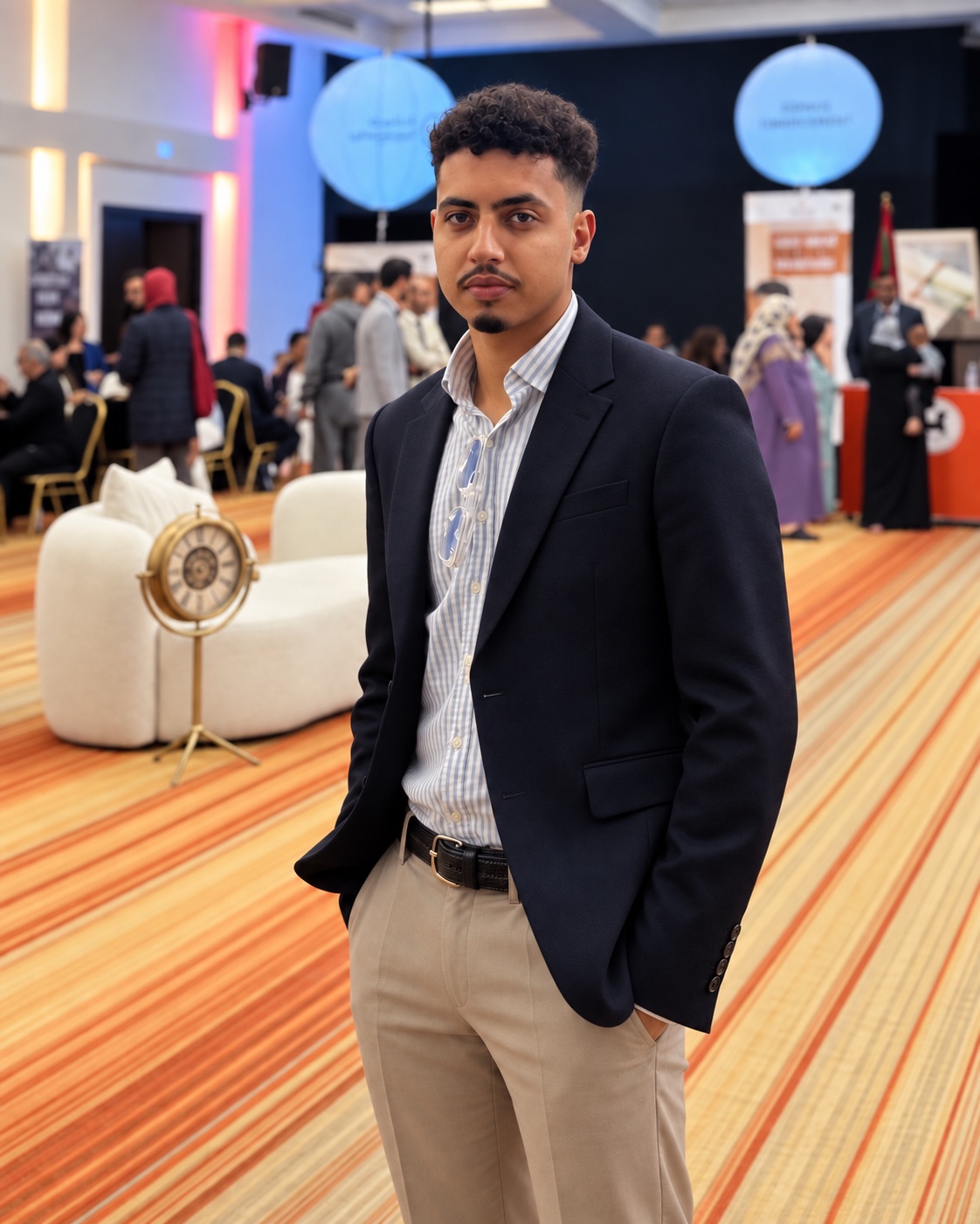 Othman attending a property exhibition